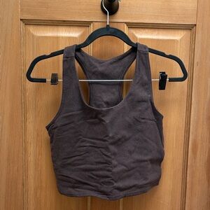 PACT organic cotton Brown racer back Top. Perfect for working out or casual wear